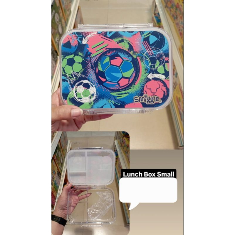 lunch box smiggle limitless see me bento box motif bola satuan small , medium, large new original ba