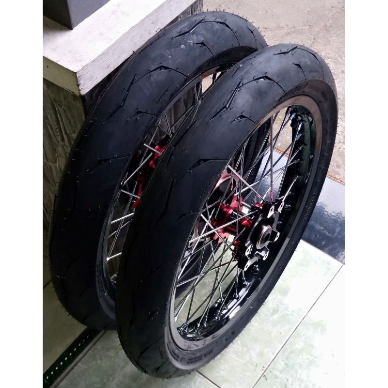 Roda set ban set velg set supermoto model surex CRF 150L full baru