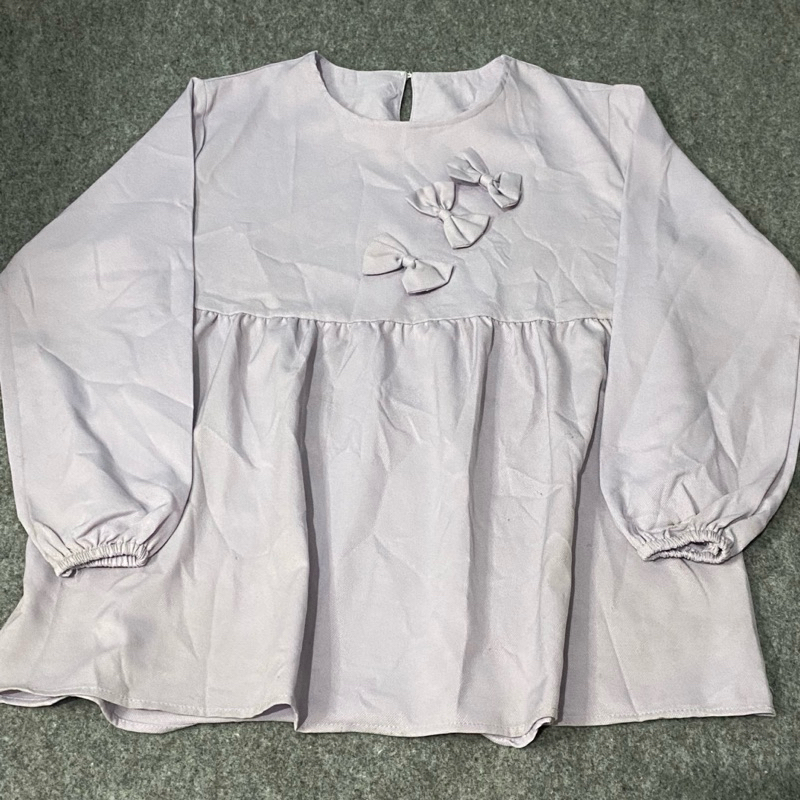 [PRELOVED] Blouse Pita Soft Lilac Wanita Lengan Panjang