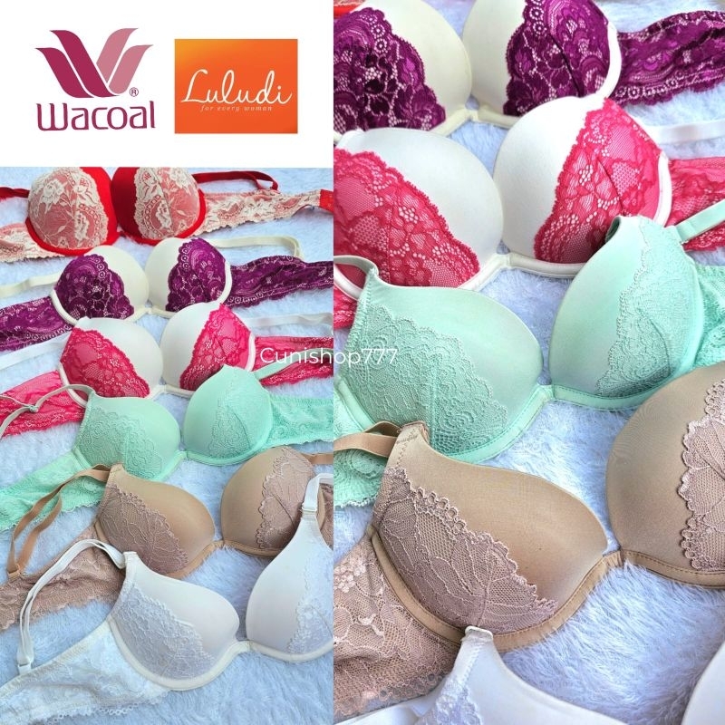 BRA LULUDI by WACOAL FULL CUP LACE LLB 60102 K114 BUSA TEBAL PUSHUP PUSH UP RENDA BH WANITA BRUKAT B