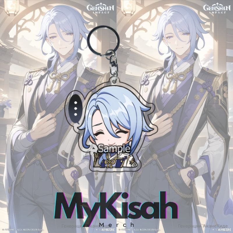 Gantungan Kunci Genshin Impact Kamisato Ayato all - GI - Ganci Anime - Key Chain Keychain Akrilik