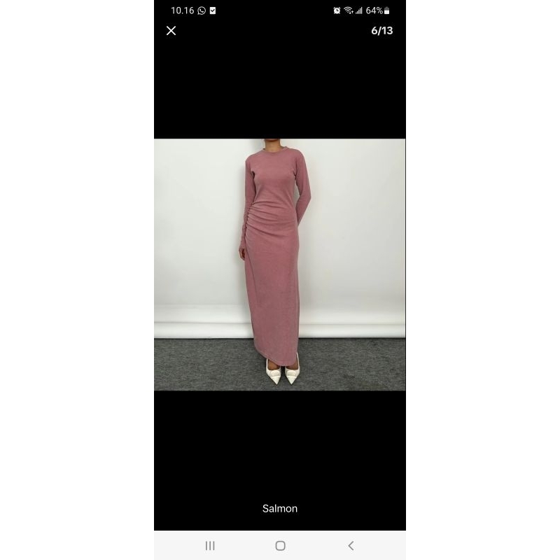 dress kerut knit Puff It Up