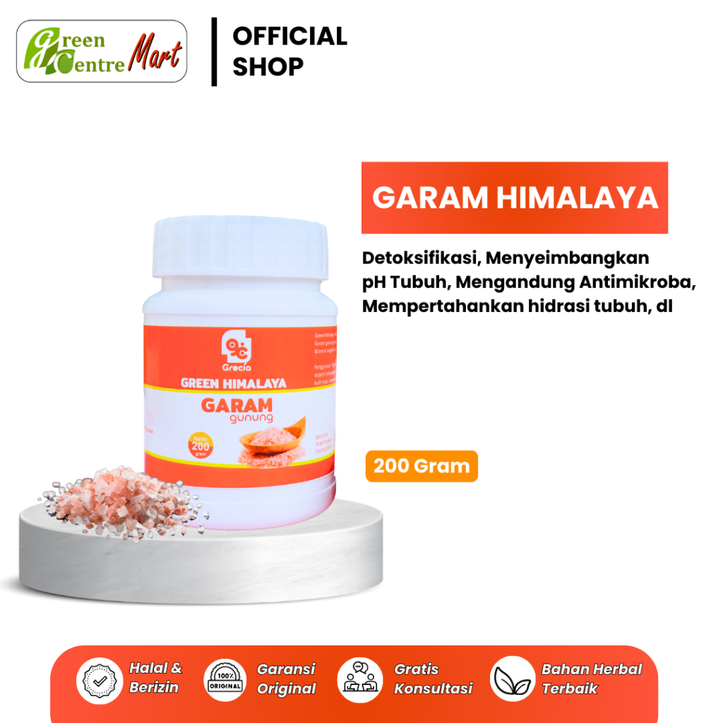 

GARAM HIMALAYA 200GR ORGANIK MURNI ASLI 100% GARAM HIMALAYA KASAR GARAM DAPUR ALAMI SEHAT