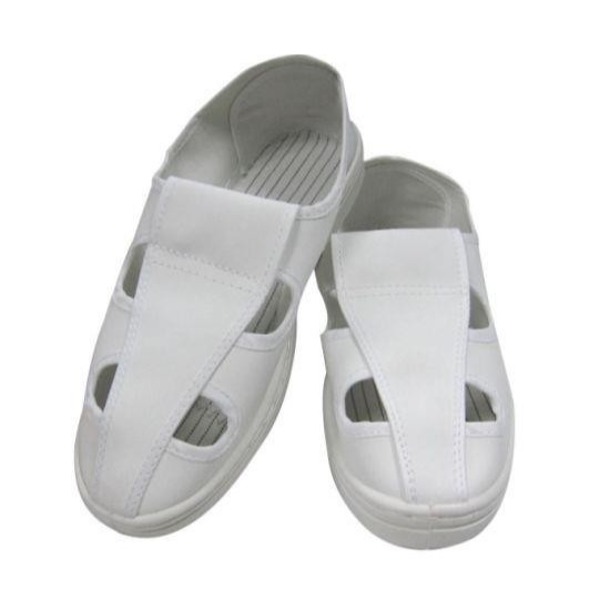 ESD Cleanroom PVC Leather Butterfly(4 Holes) Shoes, White | Sepatu ESD