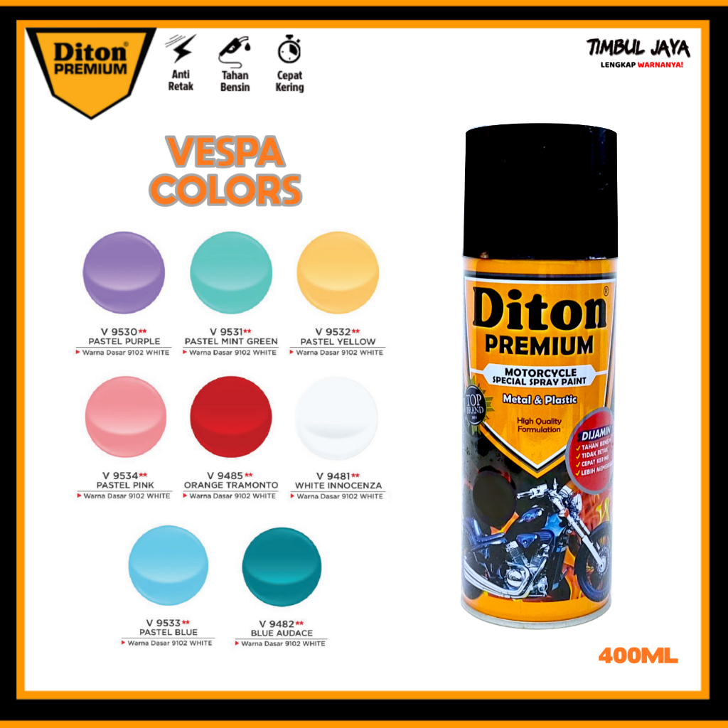 Diton Premium 400ml Nardo Grey / Pastel Purple / Pastel Mint Green / Pastel Pink / Pastel Blue