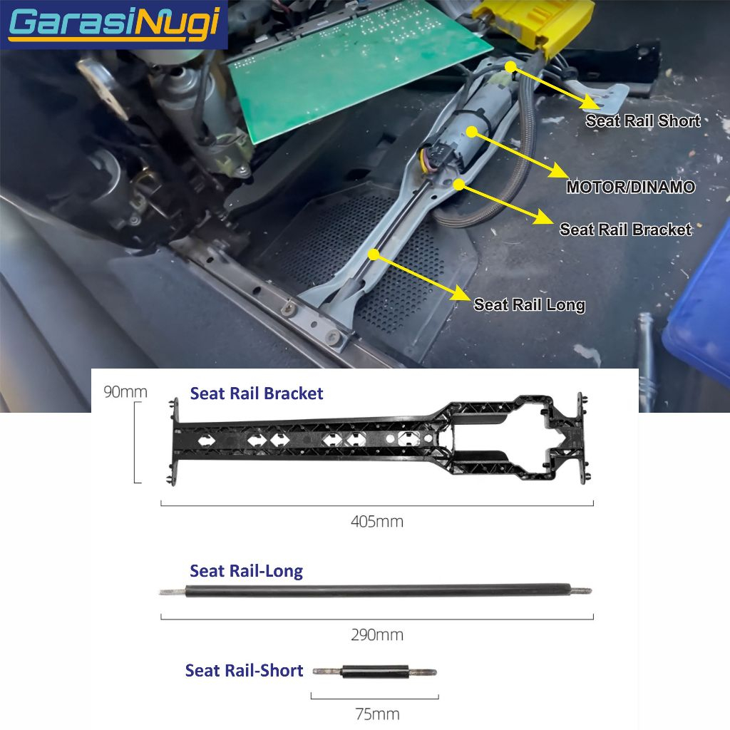 Seat Rail BMW F30 E84 F26 Rel Motor Jok Slide Maju 320 M4 X1 X4