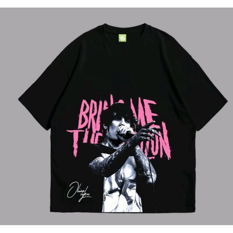 LADYJANE BMTH TSHIRT OVERSIZE HITAM KAOS BAND PREMIUM COTTON COMBAD 20'S TERLARIS