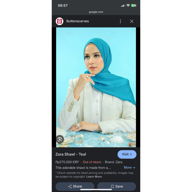 Buttonscarves Zara Shawl New with Defect