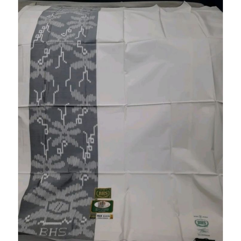 Sarung BHS Full Sutra TKB Putih Polos