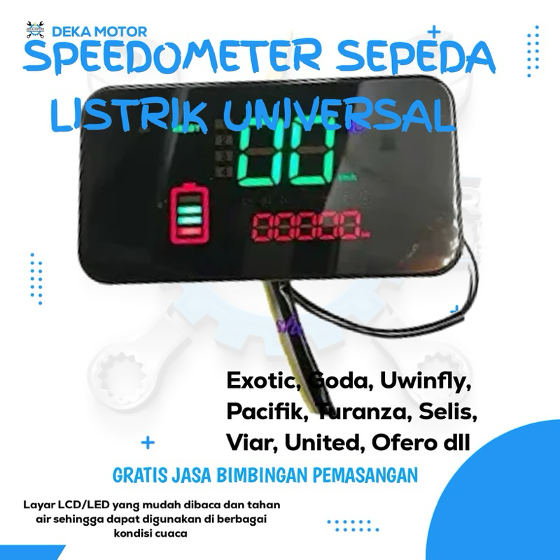 Speedometer Sepeda Listrik Universal