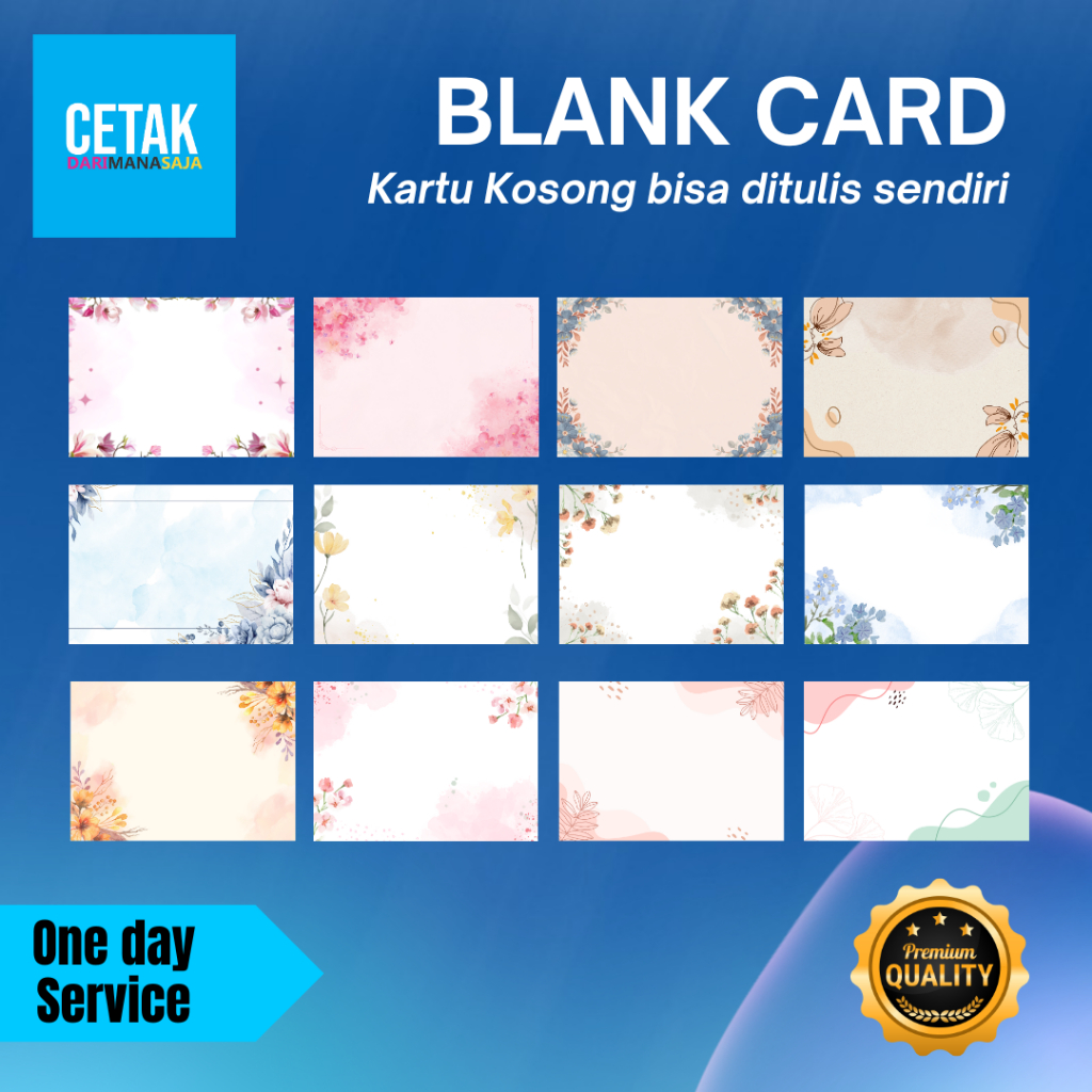 KARTU UCAPAN POLOS / BLANK CARD POLOS / GREETING CARD / GIFT CARD