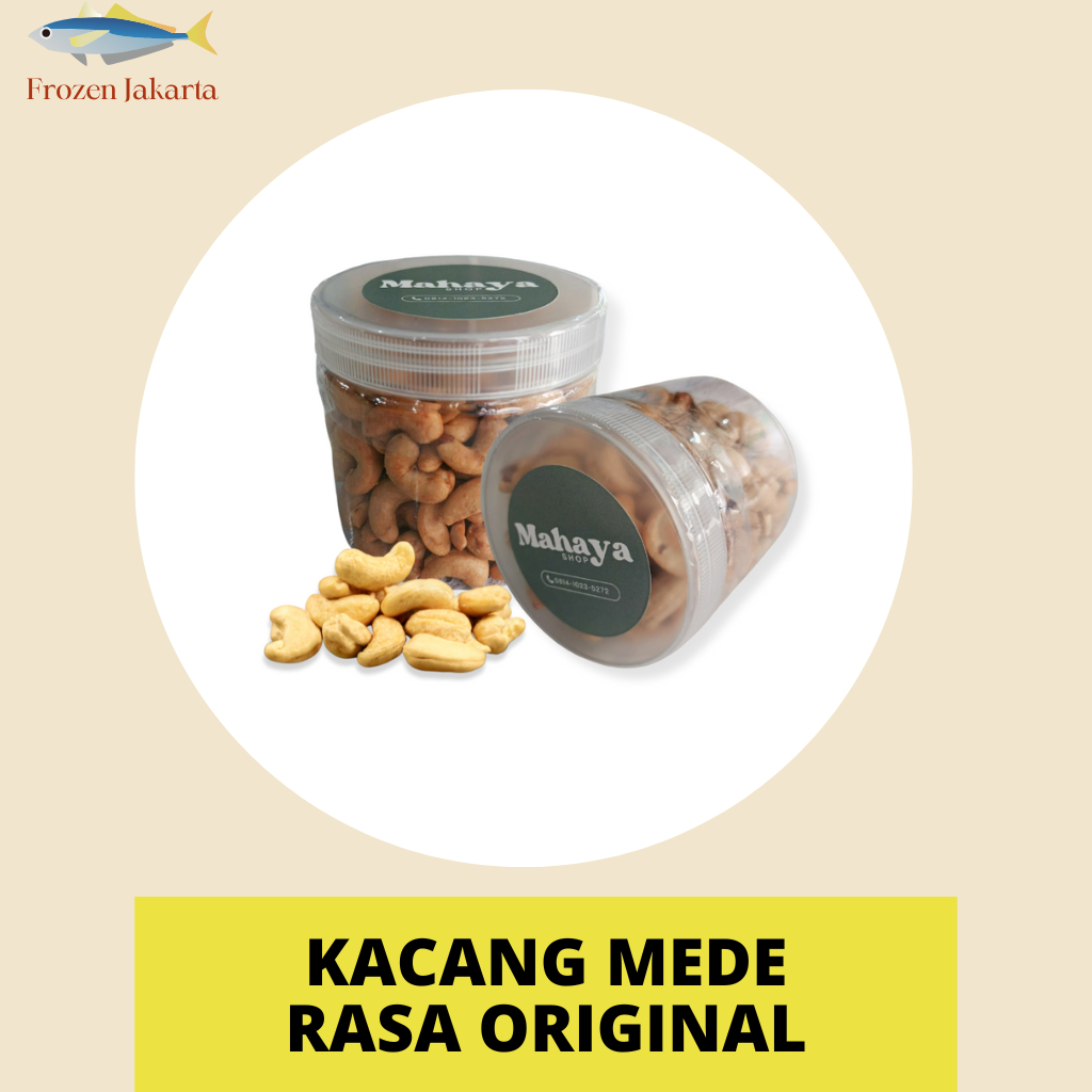 

Kacang Mede Premium Rasa Original 250gr Kemasan Toples Tabung Frozen Jakarta