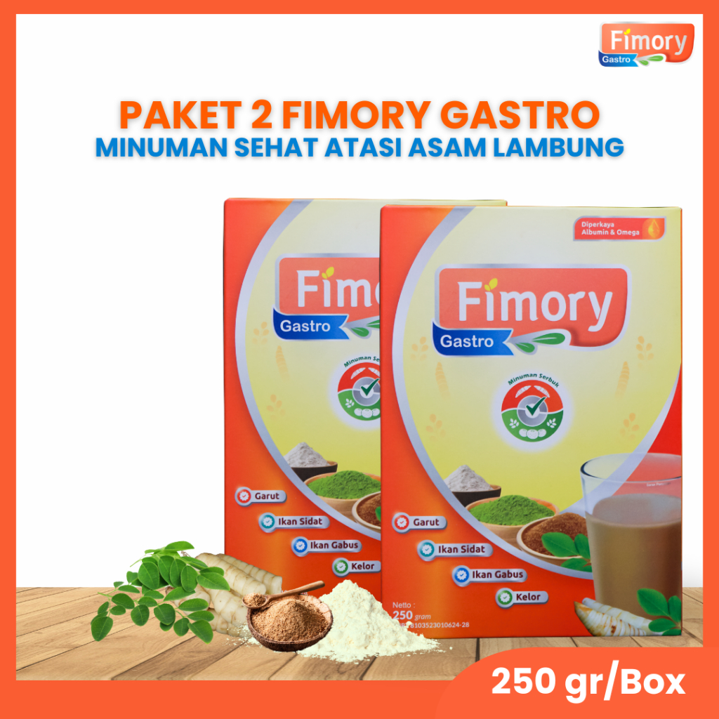 

Fimory Gastro - Sereal Umbi Garut Mengatasi Asam Lambung, Maag & GERD - 2 Box