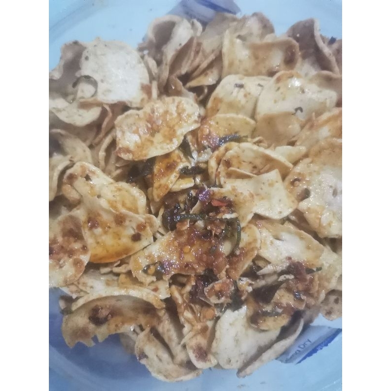 

Basreng daun jeruk ori dan pedas ccemilanku