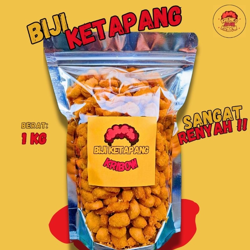 

BIJI KETAPANG 1 KG SUPER RENYAH - CEMILAN BIJI KETAPANG KRIBOW NIKMAT RENYAH