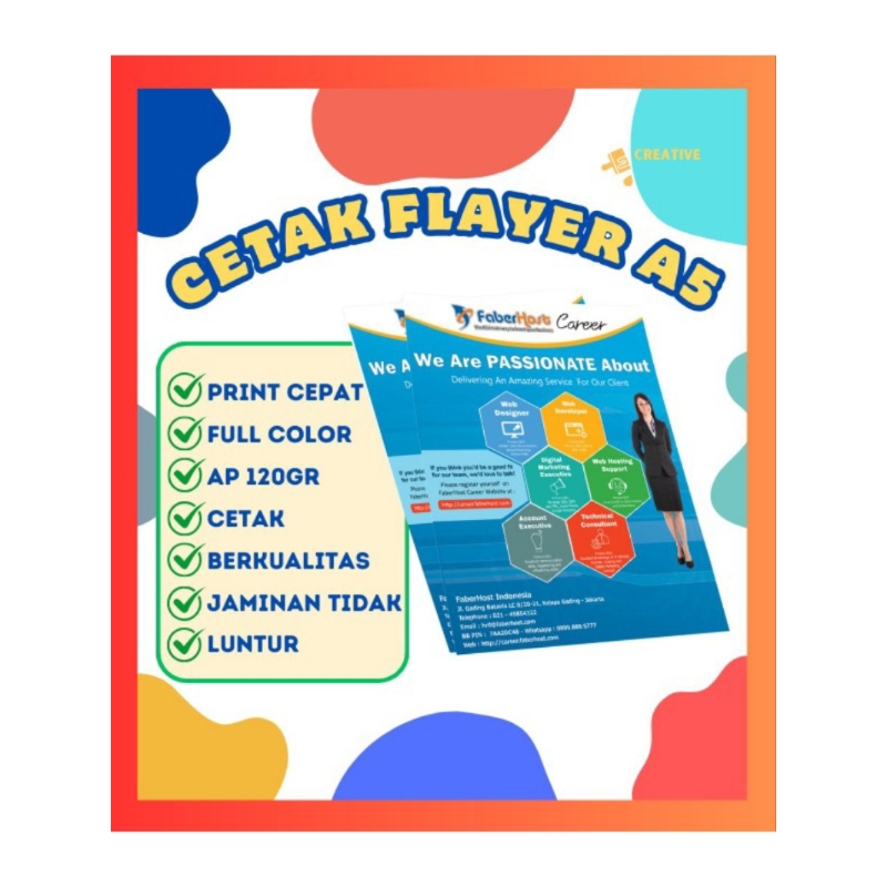 Cetak Flyer A5 Art Paper Murah