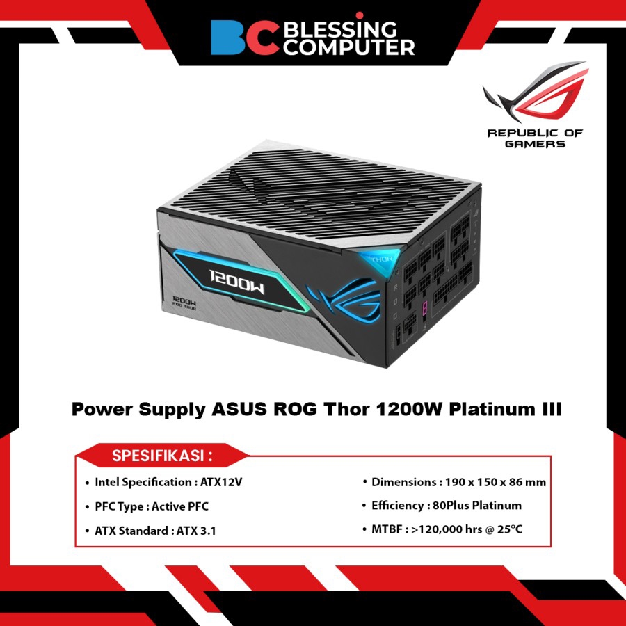 Power Supply ASUS ROG Thor 1200W Platinum III