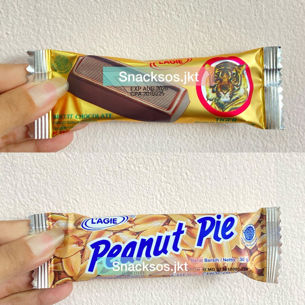 

L’AGIE PEANUT PIE CHEWY CHOCOLATE / L’AGIE TIGER BISCUIT CHOCOLATE WAFER - LAGIE