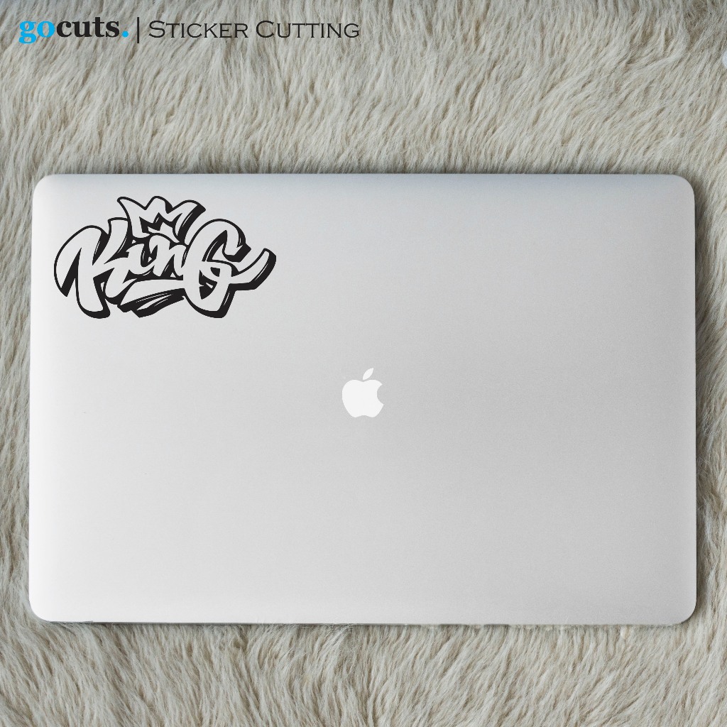 

Stiker Laptop KING Cutting Sticker Custom