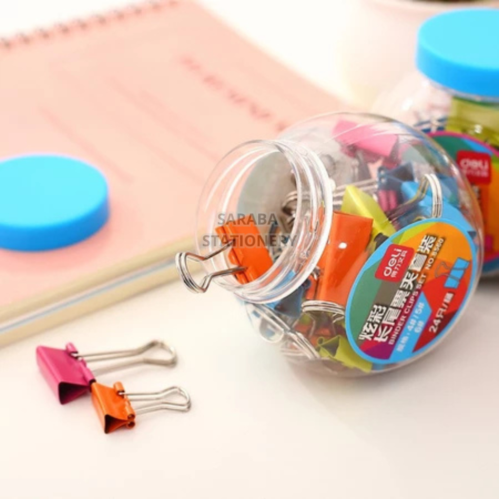 

Deli 8559 Binder Clip 25mm 1" 12pcs/box (1JAR)