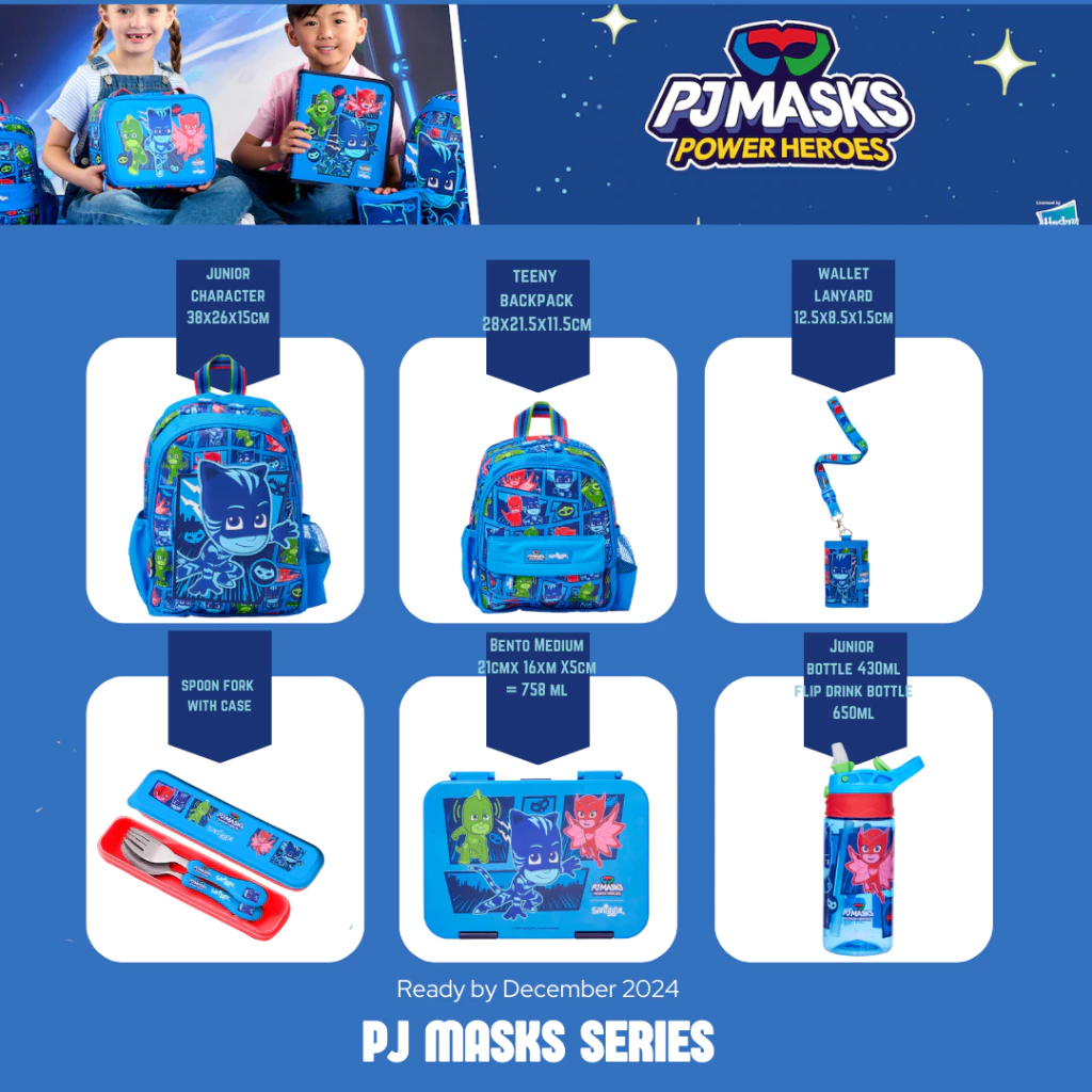 

SMIGGLE MASK SERIES ransel/tas makan/dompet/botol air/bento box 2025