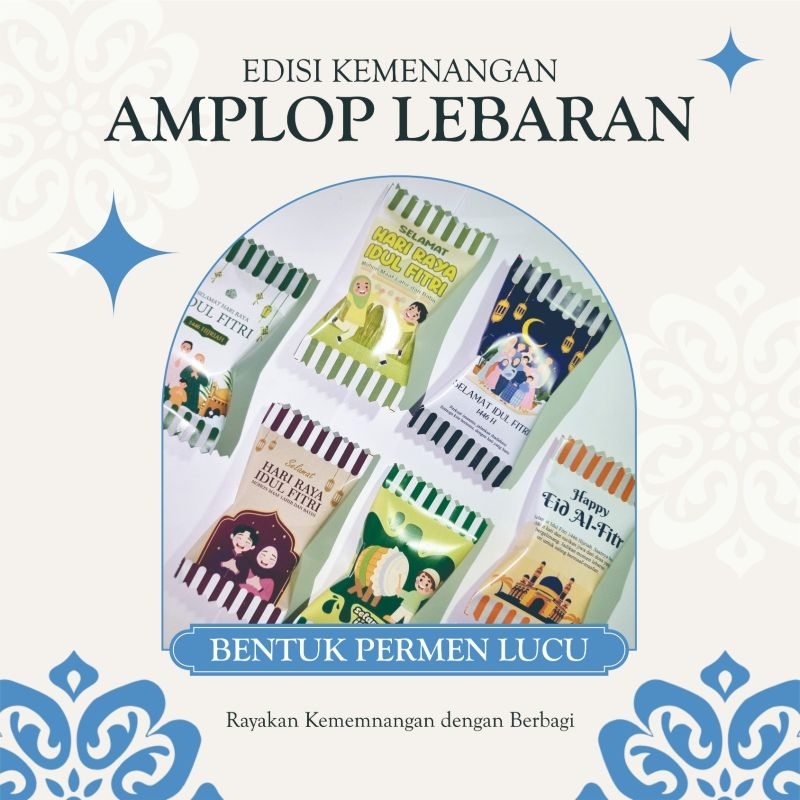 

AMPLOP SELAMAT LEBARAN PERMEN LUCU 2025 - ISI 10