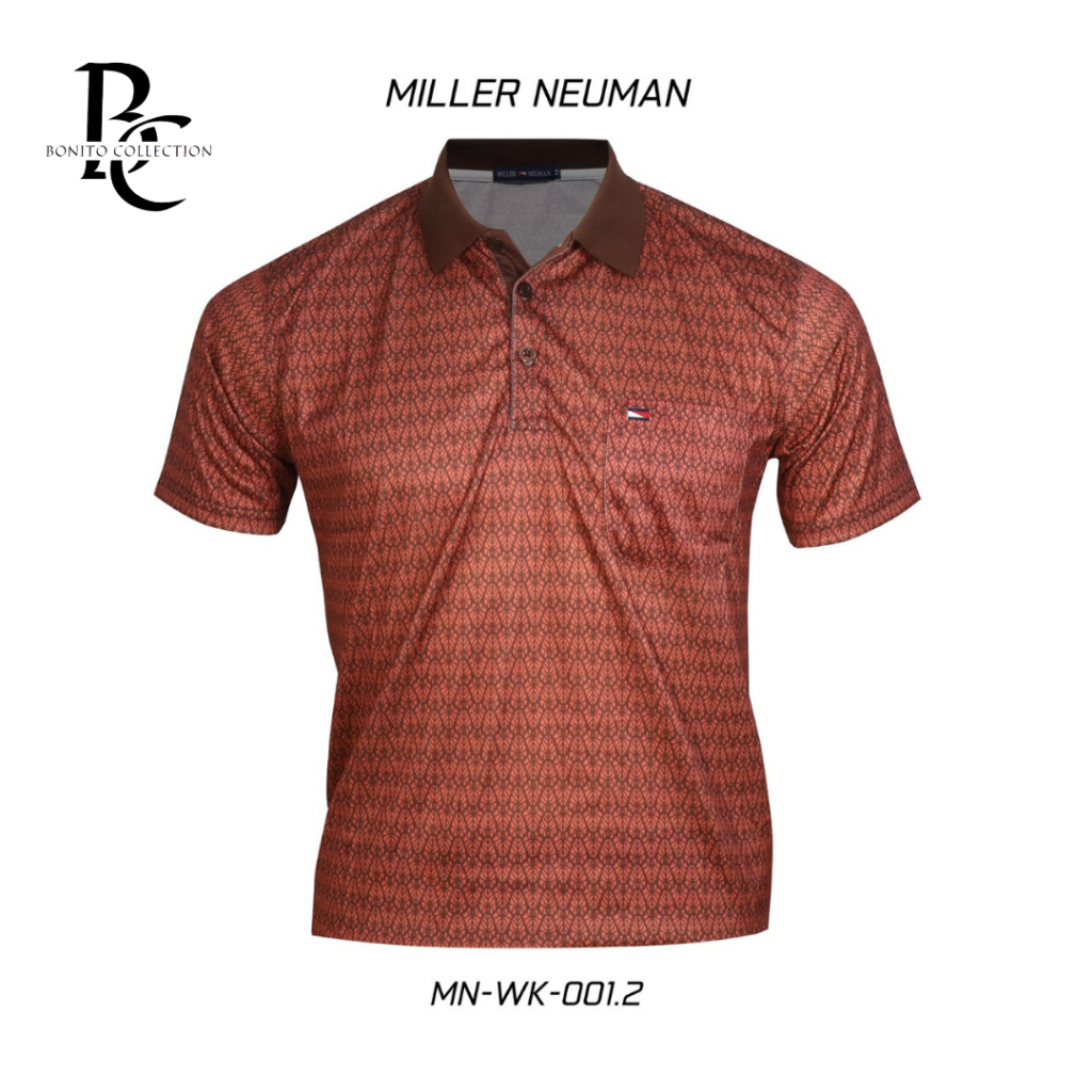 Kaos Polo Kerah Pria Miller Neuman seri 2025 Katun Berkantong 001 Kaos Fashion Korea