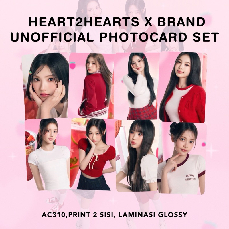 [SET] HEARTS2HEARTS x Mega Coffee x Dazed Korea Unofficial Photocard Set Carmen Jiwoo Yuha Stella Ju