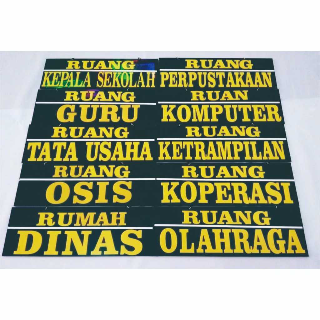 

PAPAN NAMA RUANG kelas ACRYLIC TIMBUL 2 SISI