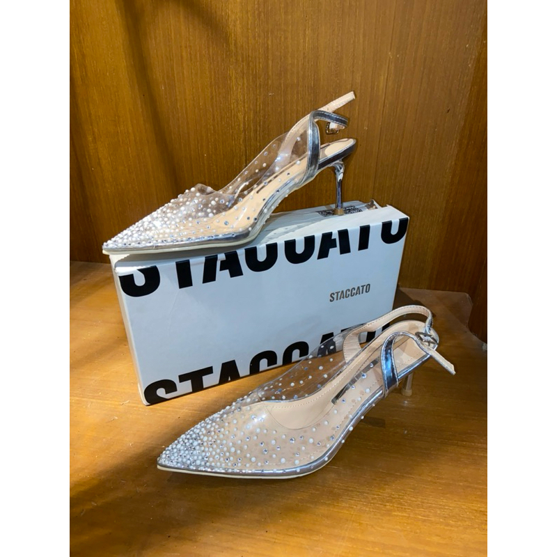 PRELOVED STACCATO VYNIL CINDERELLA SHOES SILVER