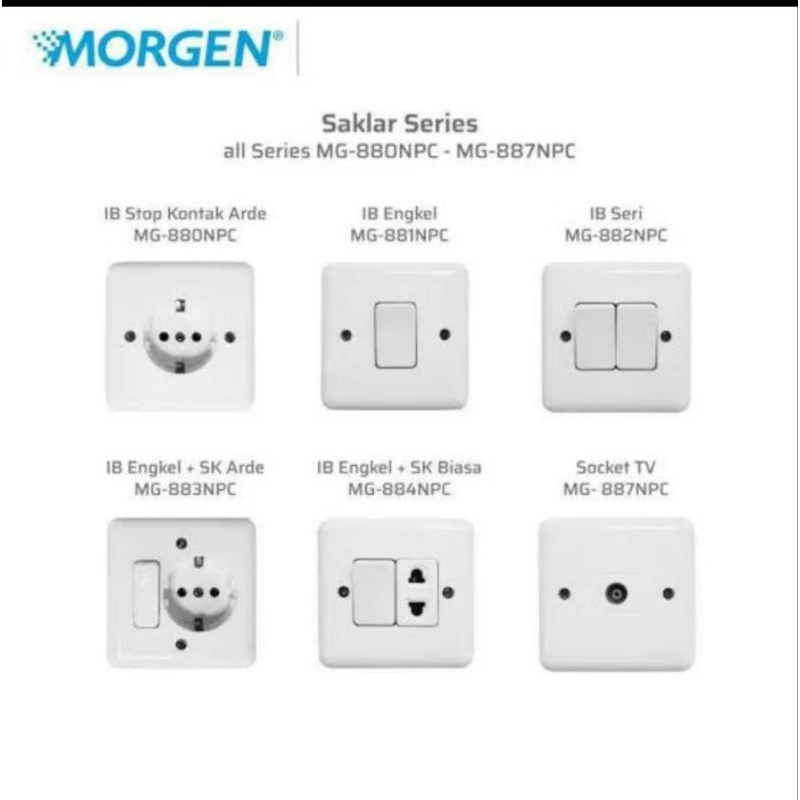 SAKLAR IB MORGEN /SAKLAR TANAM TEMBOK /SAKLAR MORGEN KWALITAS SNI