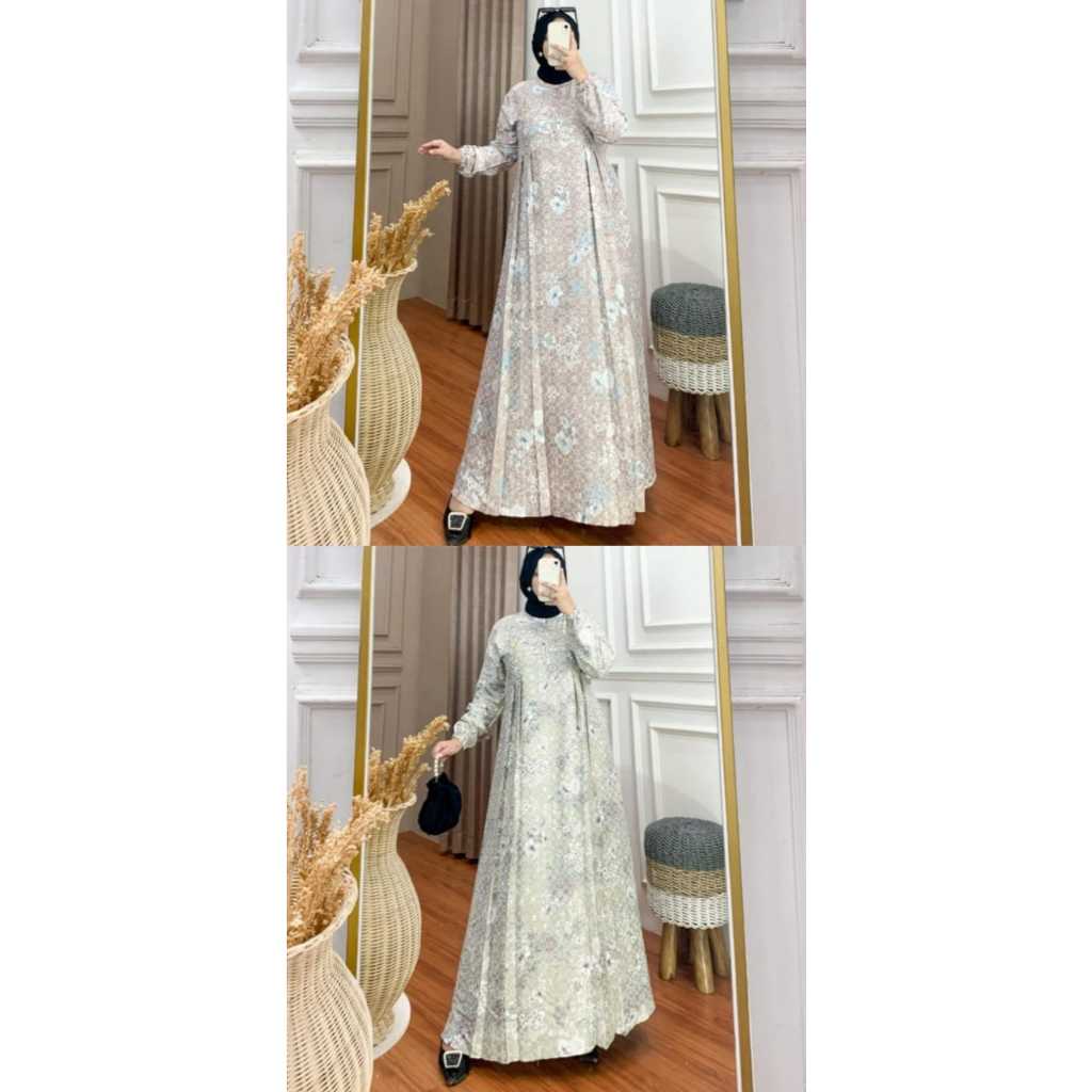 DRESS SALVINA JAGUAR SILK ARMANY FASHION/ GAMIS JAGUAR SLIK/GAMIS MOTIF/ DRESS KONDANGAN