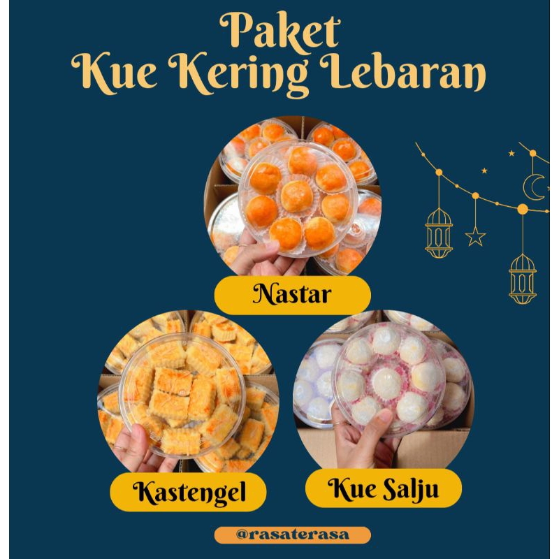 

Paket 3 Kue Lebaran Ukuran 250 gram - Nastar, Kue Salju, Kastengel