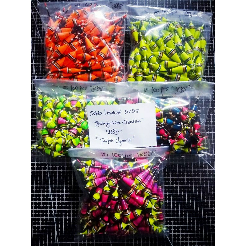 1 Bungkus pelampung pancing isi 100 pcs campur