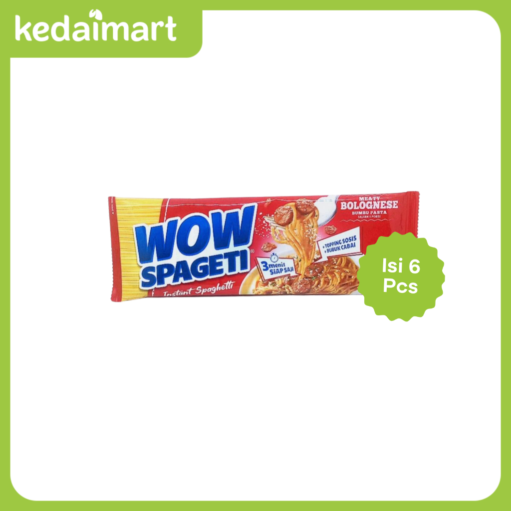

WOW Spageti Instant Spaghetti Meaty Bolognese x 6 Pcs