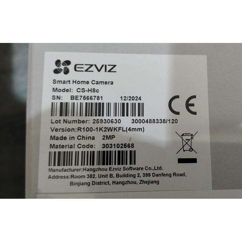 CAMERA CCTV EZVIZ 2MP CS-H8C