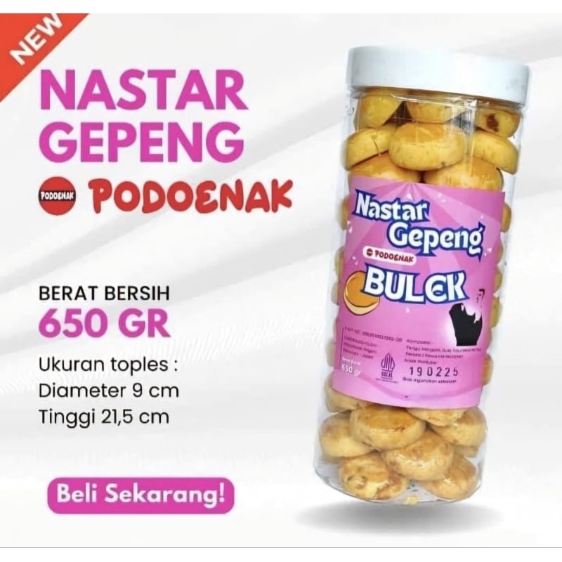 

NASTAR GEPENG BULEK PODO ENAK KEMASAN 650 GRAM