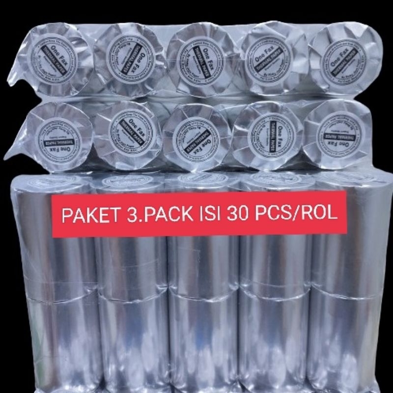 

Kertas Thermal paper EDC 58x40 pake 3.pack isi 30 pcs/roll