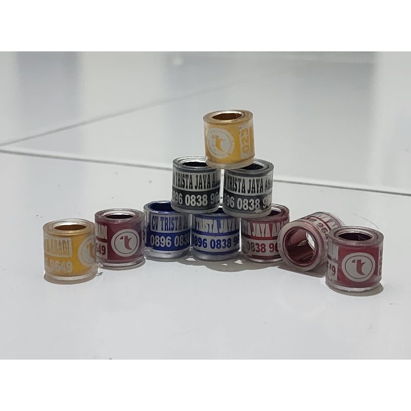 Ring Burung Kristal Untuk Merpati Nama Custom /