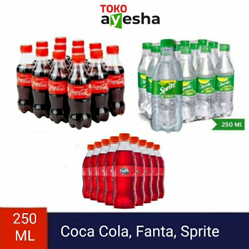 

Coca Cola/Sprite/Fanta 250 ML - 1 Pack isi 12 Botol