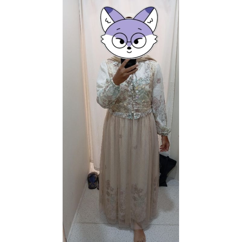 Dress Wanita Hijab Korean Vintage