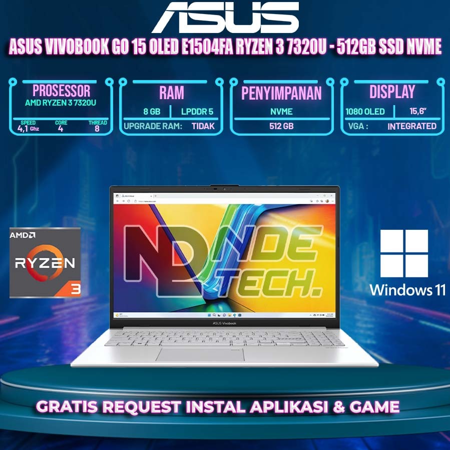 ASUS Vivobook Go 15 OLED E1504FA Ryzen 3 7320U