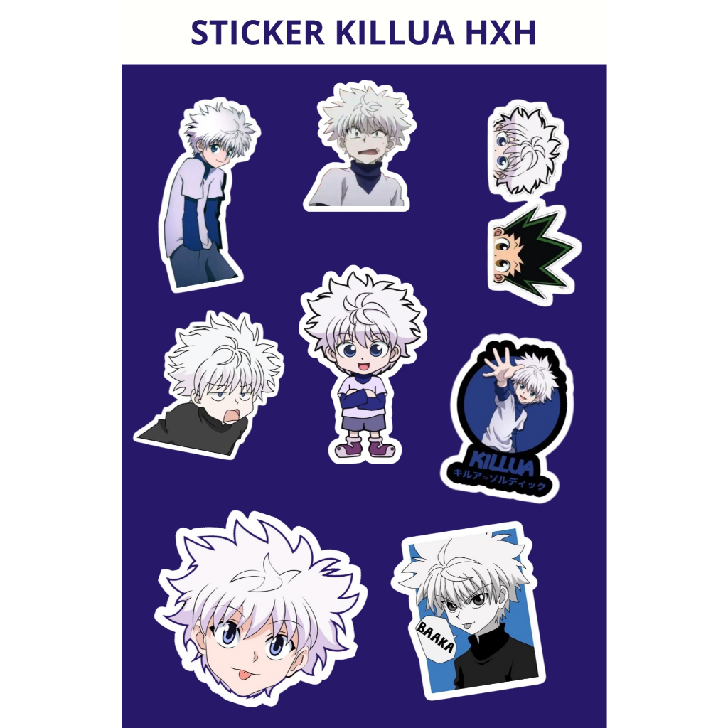 

Sticker Killua HUNTER X HUNTER Custom Non Cutting 10x15cm - Sticker Aesthetic Keren untuk HP, Laptop, Helm, Motor & Barang Kesayangan - Sticker Berkualitas dan Mudah Dipasang