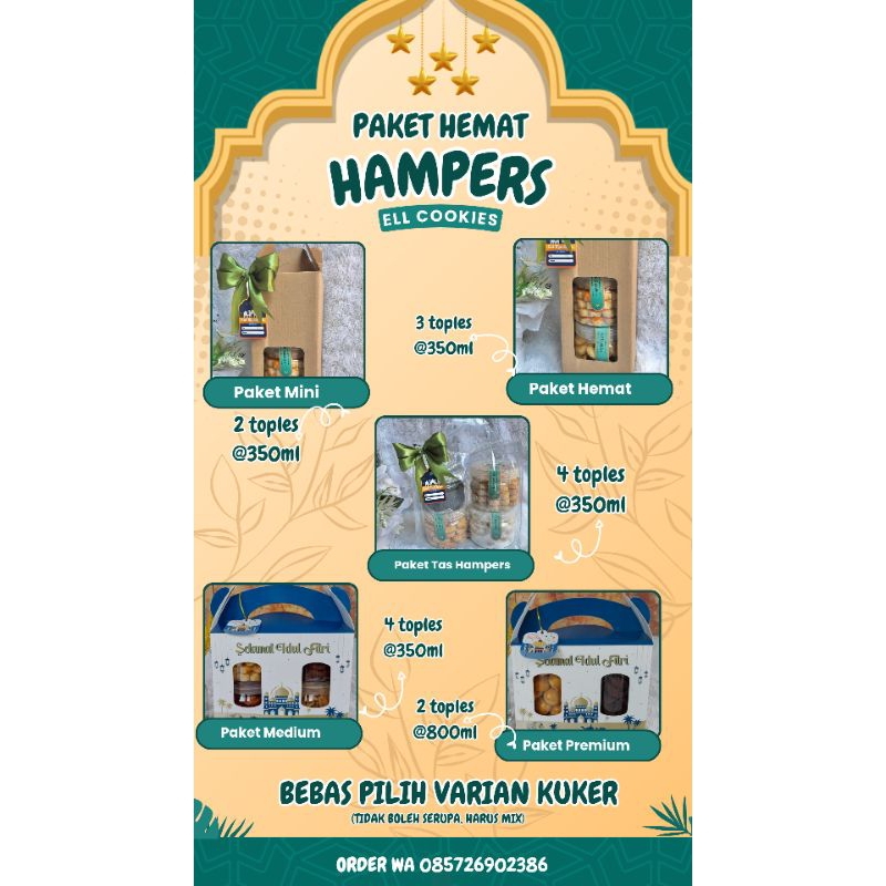 

PAKET HAMPERS LEBARAN/ KUE KERING LEBARAN