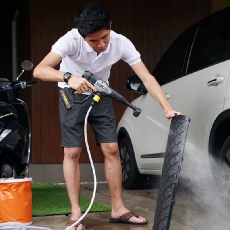 mesin jet pump untuk cuci motor , mobil , Ac dll. Krisbow Cordless High Pressure Cleaner Frhpb25