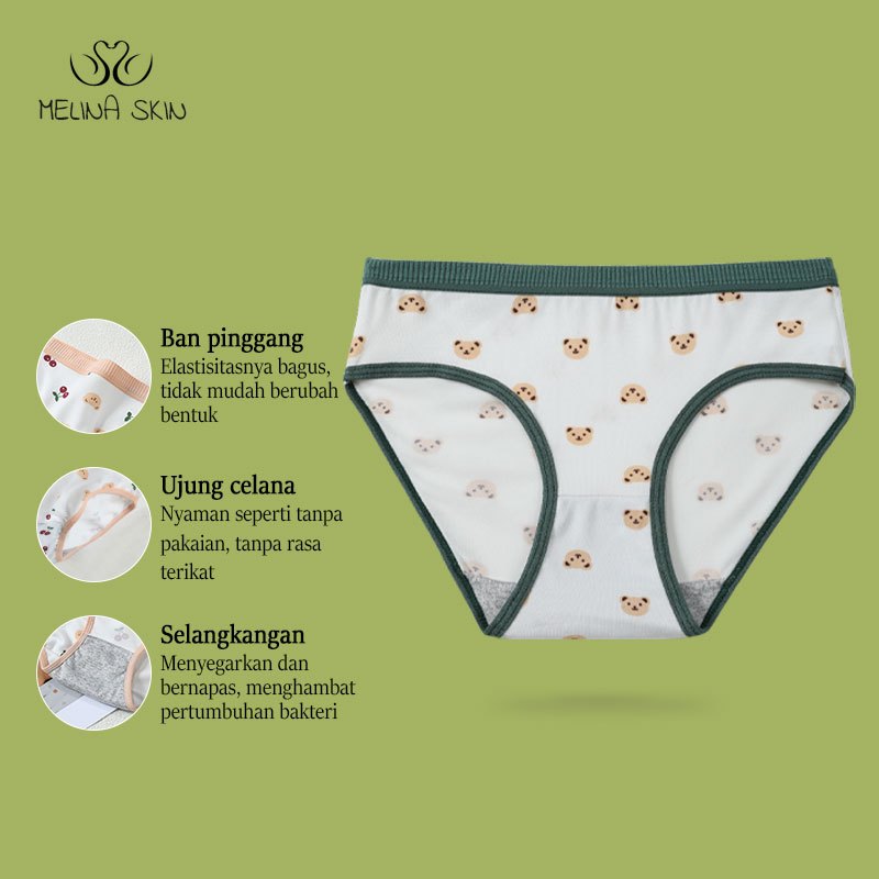 VL 5PCS / Set Dalam Wanita Celana Pendek Wanita Celana Pendek Seksi Celana Dalam Wanita Katun Mid