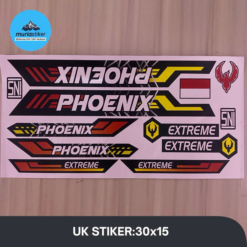 Stiker Stripping Sepeda Custom Phoenix Extreme