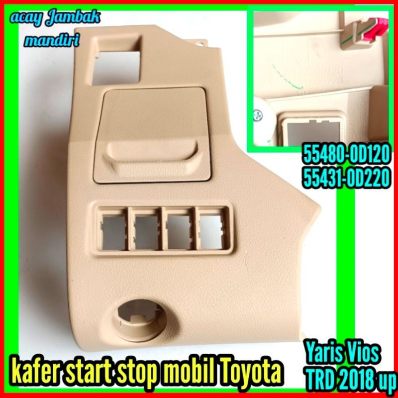 kafer  panel laci koin start stop Toyota Vios dan Yaris trd