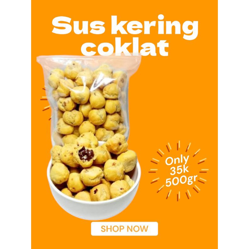 

Sus kering coklat 1/2kg(500gr)