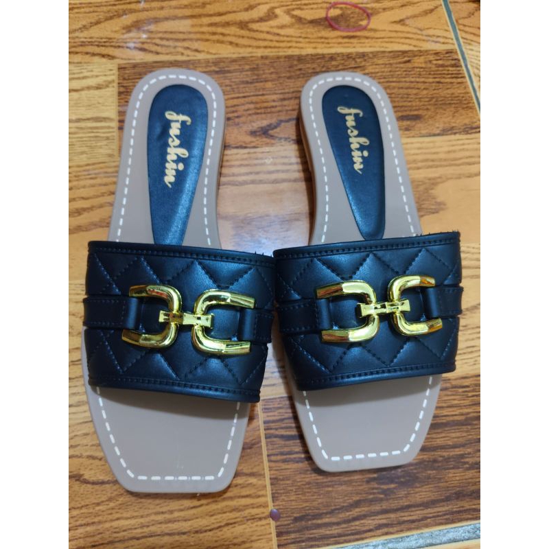 (cod) sandal teplek jelly wanita/Sandal selop kekinian bahan karet lentur